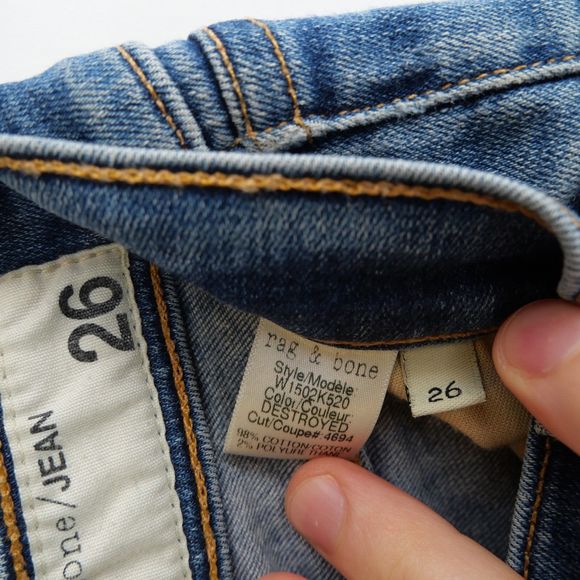 Rag & Bone Women's Ankle Skinny Jeans with Distressed Size 26 Style W1502K520 - Picture 11 of 14